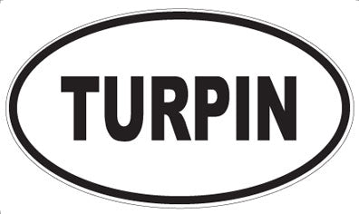 TURPIN - Oval Sticker