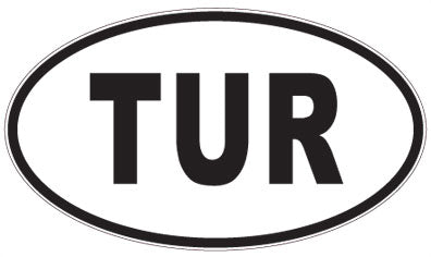 TUR - 3 Letter Initials Oval Magnet