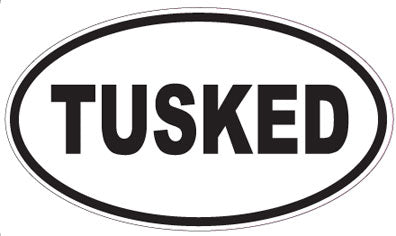 TUSKED - Oval Sticker