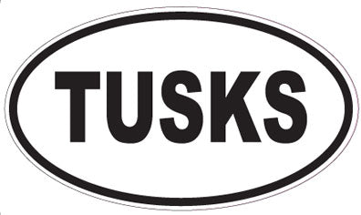 TUSKS - Oval Sticker