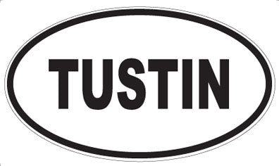 TUSTIN - Oval Sticker