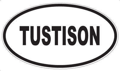 TUSTISON - Oval Sticker