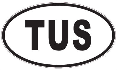 TUS - 3 Letter Initials Oval Magnet