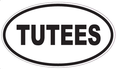 TUTEES - Oval Sticker