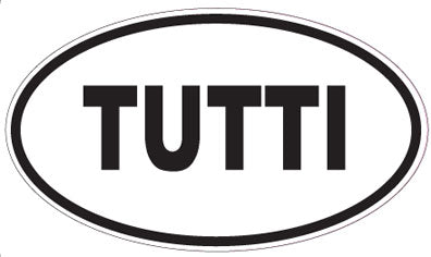 TUTTI - Oval Sticker