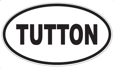 TUTTON - Oval Sticker