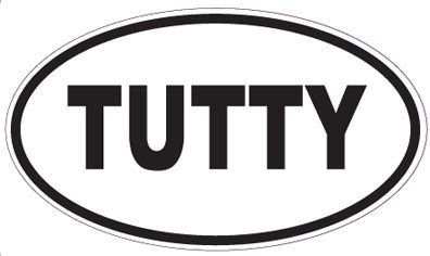 TUTTY - Oval Sticker