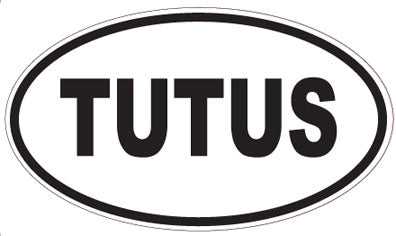TUTUS - Oval Sticker