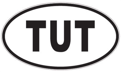 TUT - 3 Letter Initials Oval Magnet