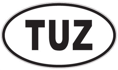 TUZ - 3 Letter Initials Oval Magnet