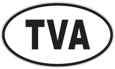 TVA - 3 Letter Initials Oval Magnet