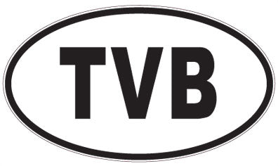 TVB - 3 Letter Initials Oval Magnet