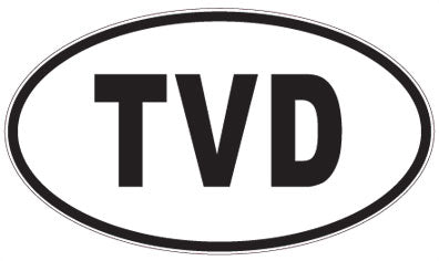 TVD - 3 Letter Initials Oval Magnet