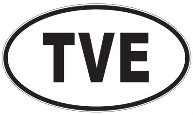 TVE - 3 Letter Initials Oval Magnet