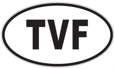 TVF - 3 Letter Initials Oval Magnet