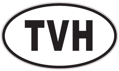 TVH - 3 Letter Initials Oval Magnet