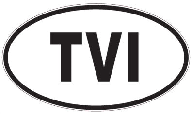 TVI - 3 Letter Initials Oval Magnet