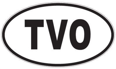 TVO - 3 Letter Initials Oval Magnet
