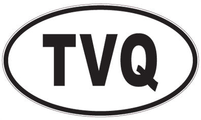 TVQ - 3 Letter Initials Oval Magnet