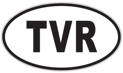 TVR - 3 Letter Initials Oval Magnet