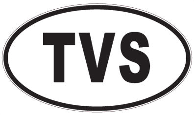 TVS - 3 Letter Initials Oval Magnet
