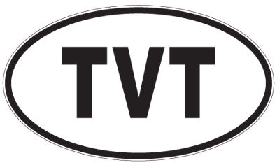 TVT - 3 Letter Initials Oval Magnet