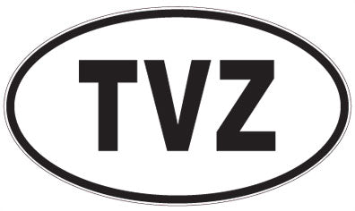 TVZ - 3 Letter Initials Oval Magnet