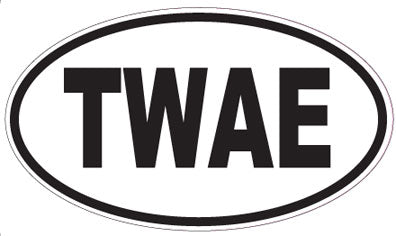 TWAE - Oval Sticker