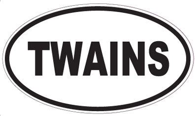 TWAINS - Oval Sticker