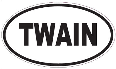 TWAIN - Oval Magnet