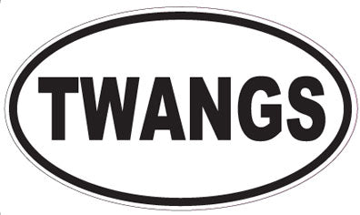 TWANGS - Oval Sticker