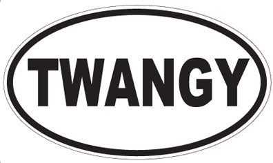 TWANGY - Oval Sticker