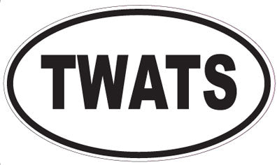 TWATS - Oval Sticker