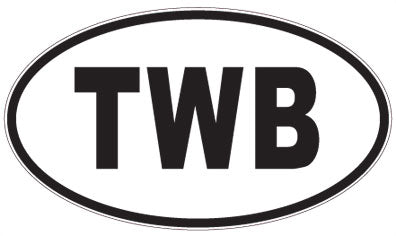 TWB - 3 Letter Initials Oval Magnet