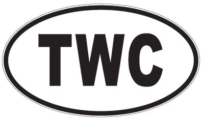 TWC - 3 Letter Initials Oval Magnet