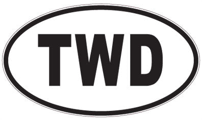 TWD - 3 Letter Initials Oval Magnet