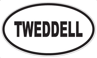 TWEDDELL - Oval Sticker