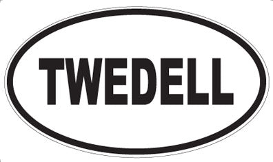 TWEDELL - Oval Sticker