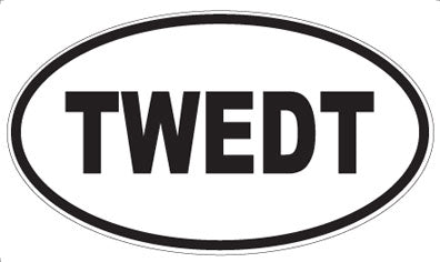 TWEDT - Oval Sticker