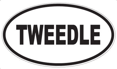 TWEEDLE - Oval Sticker
