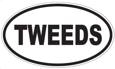 TWEEDS - Oval Sticker