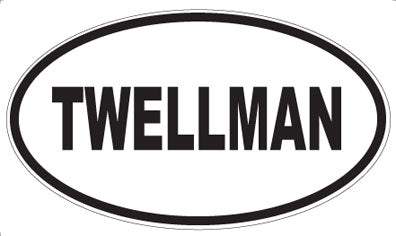 TWELLMAN - Oval Sticker