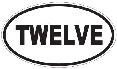 TWELVE - Oval Sticker