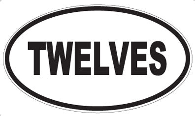 TWELVES - Oval Magnet
