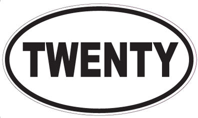 TWENTY - Oval Sticker