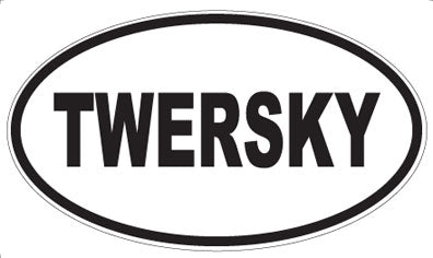 TWERSKY - Oval Magnet