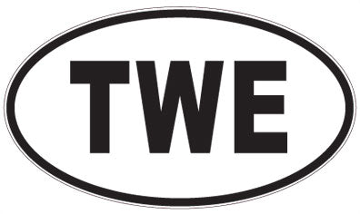 TWE - 3 Letter Initials Oval Magnet