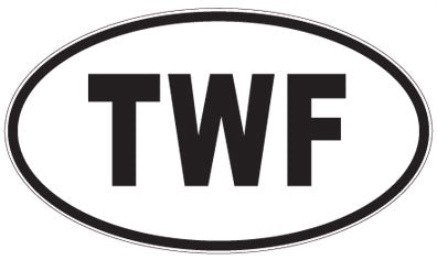 TWF - 3 Letter Initials Oval Magnet