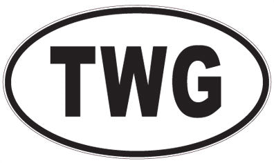 TWG - 3 Letter Initials Oval Magnet