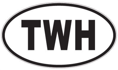 TWH - 3 Letter Initials Oval Magnet